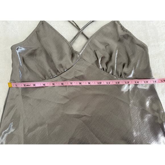 NWT Madewell The Layton Midi‎ Slip Dress in Metallic Recycled Satin Size 12 - Picture 13 of 15